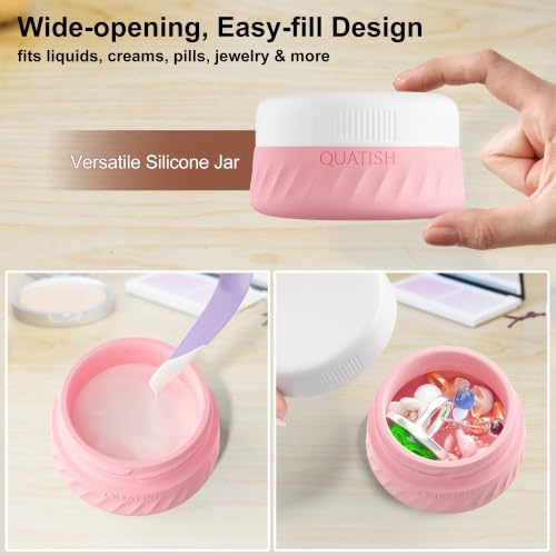 Quatish 15 Pack TSA Approved Travel Bottles Set - Leak Proof Silicone Toiletry Containers
