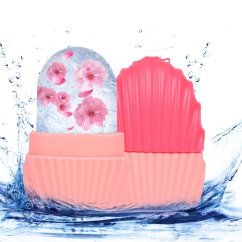 Pink Mermaid Shell Ice Cube Roller for Face, Eyes & Neck - Reusable Silicone Skin Care Tool
