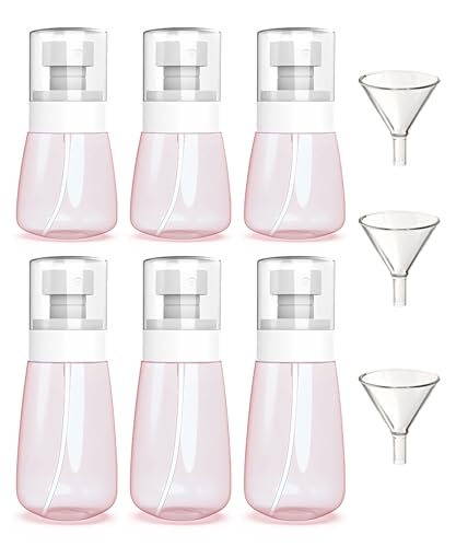 6 Pack Travel Spray Bottles - 1oz & 2oz Refillable Fine Mist