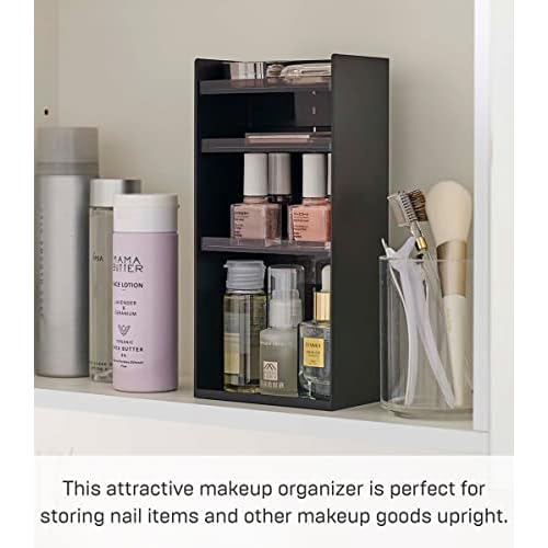 Yamazaki Home Tower Jewelry & Makeup Organizer, Standup Cosmetic Storage Box, Display Case - Flat - Abs Plastic