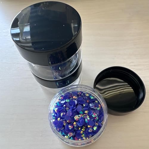 68 Pack 2 OZ Plastic Jars with Lids, Round Clear Slime Containers, Refillable Cosmetic Containers for Travel, Storage Lotion Cream Cosmetics Powders and Small Parts