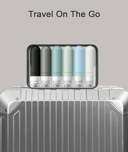 Quatish Leakproof Travel Bottles 6 Pack - TSA Approved 3 oz