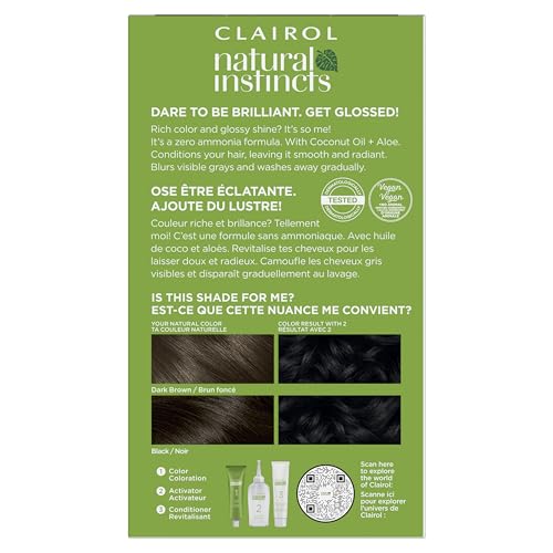 Clairol Natural Instincts Demi-Permanent Hair Dye 2 Black