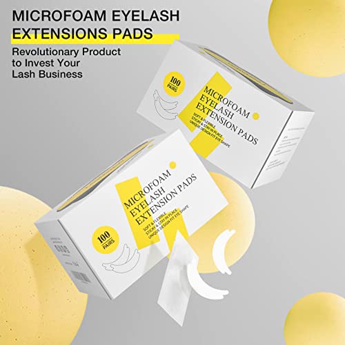 LASHVIEW 100 Pairs Microfoam Eye Pads for Lash Extensions