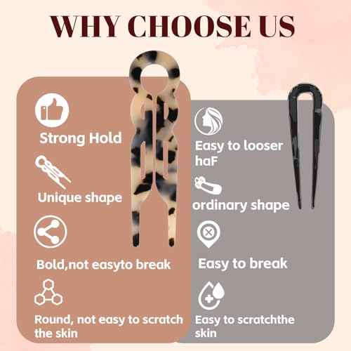 Lialys hair clip, elegant women's hair clip, suitable for all hairstyles French hair clips (3PCS)