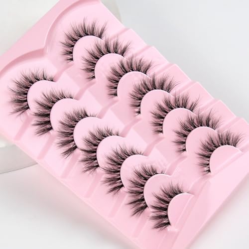 Wispy Cat Eye Lashes 15mm - 7 Pairs 3D Volume False Eyelashes