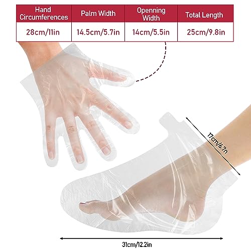 200 Pack Disposable Paraffin Wax Liners for Hand and Feet Spa Treatment