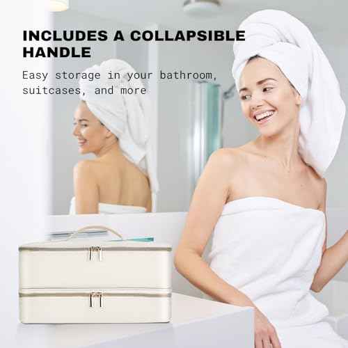 Wjiang Carrying Case for Shark Flex Style Dyson Airwrap Supersonic Hair Dryer Double-Layer Travel Storage Bag Also for Revlon Hair Dryer Brush Hair Accessories Tools