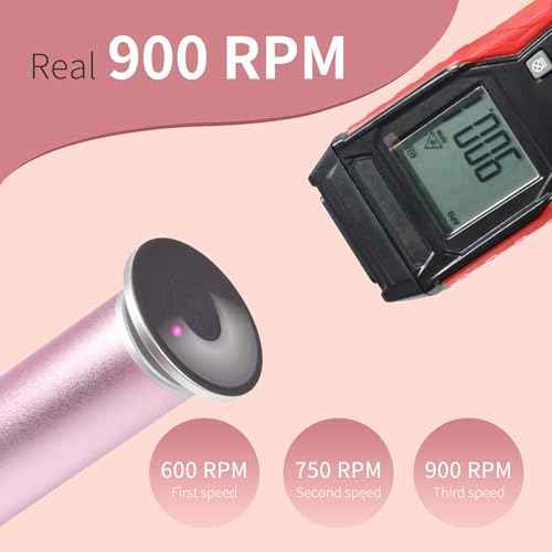 Rechargeable Electric Foot Callus Remover with 3-Sizes 120Pcs Sandpaper Discs, Professional 900RPM 3-Speed Control Aluminum Electric Foot File (E3 Rose Pink)