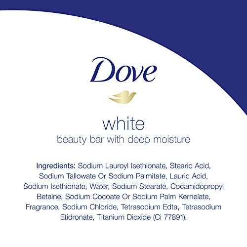 Dove Beauty Bar More Moisturizing than Bar Soap White Effectively Washes Away Bacteria, Nourishes Your Skin 3.75 oz, 10 Bars