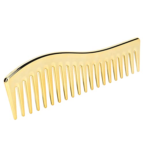 Wide Tooth Combs, No Handle Hair Detangling Comb Large Salon Shampoo Comb for Men Women (Gold)