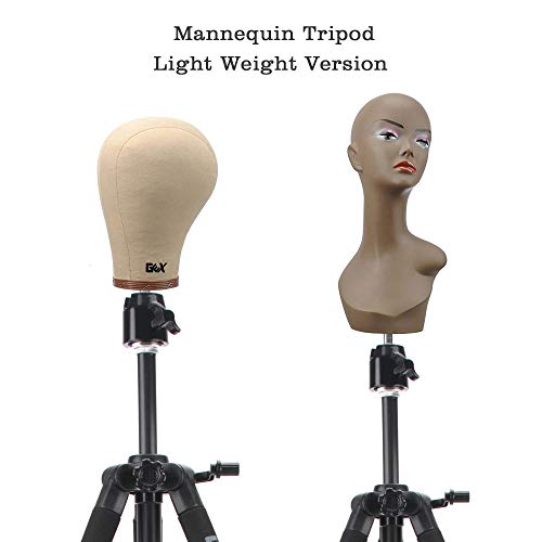 55" Adjustable Mannequin Tripod Stand - Professional Wig Head Display