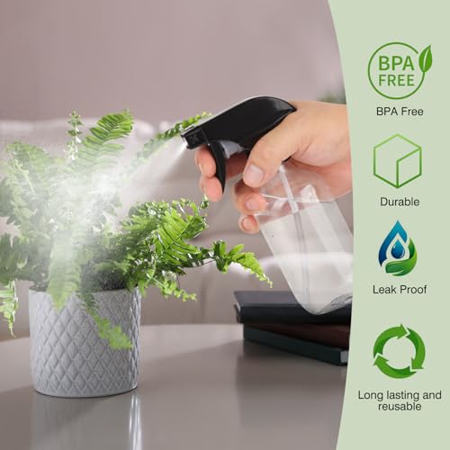 KREMORV 10oz Fine Mist Spray Bottle - Adjustable Nozzle, BPA Free