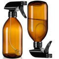 Tecohouse 2 Pack 16 oz Amber Glass Spray Bottles 360° Adjustable