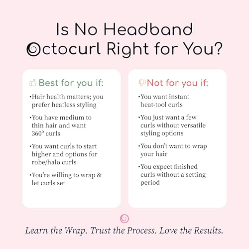 Octocurl No Headband Heatless Hair Curling System - 360 Heat-Free Curls