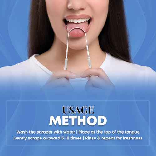 HOKIN Tongue Scraper for Adults with Travel Cases (2Pcs U & Spoon Combo Pack) - 100% Metal Tongue Cleaners, Tough Scrapers for Oral Hygiene