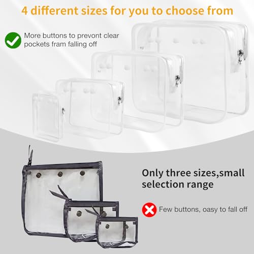 DABASHAN Clear Bogg Beach Tote Bag Insert - 4 Pack Organizer