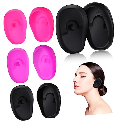Silicone Ear Muffs for Hair Styling - 4 Pairs Reusable