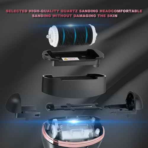 Electric Foot Callus Remover with 3 Roller Heads 2 Speed Rechargeable,Professional Pedicure Pedicure Kit Waterproof Foot Scrubber File,Pedicure Tools,Foot Care for Dead Hard Cracked Dry Skin