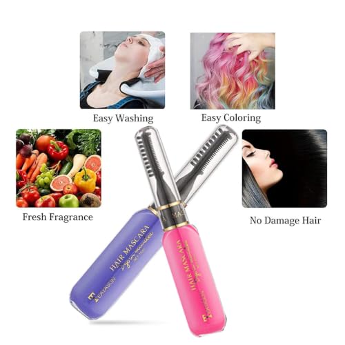 Gireatick Color Hair Chalk Dye Set - Washable Temporary Hair Mascara for Cosplay & Festivals