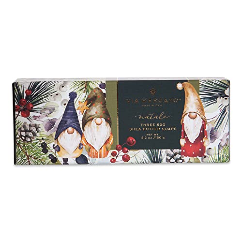 Via Mercato Natale Winter Woods Holiday Collection, Soap Gift Set, Assorted Scents