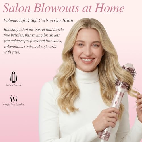 Entalva 5-in-1 Hot Air Styler - Blowout Brush Hair Dryer Set
