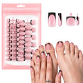 French Tip Press On Nails Set - 60Pc Medium Square