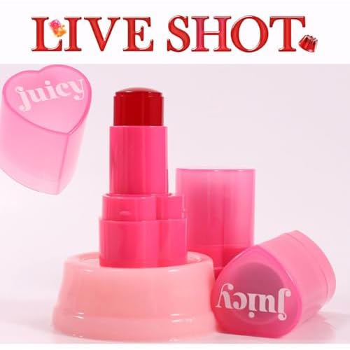 Multi-Use Cooling Water Jelly Blush, Juicy Love Blush, 3-In-1 Cheek Tint & Eyeshadow & Lip Tinted, Long-Lasting Moisture Creates A Moist Watercolor Effect-1,000+ Swipes Per Stick (#03)