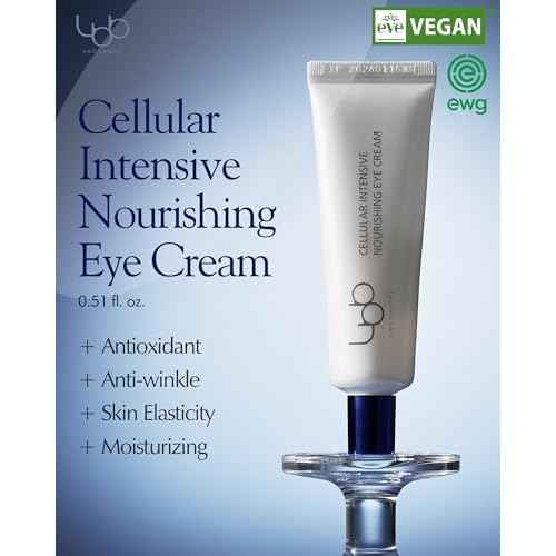 LBB Cellular Intensive Nourishing Eye Cream - Vegan Eye Lifting Treatment - Improves Wrinkles, Anti Aging, Nourishing - Tangerine Cellular Water, Shea Butter, Vitamin E, 0.5 oz.