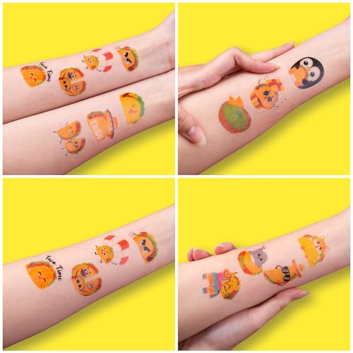 96 PCS Taco Temporary Tattoos for Kids - Mexican Fiesta Party Favors