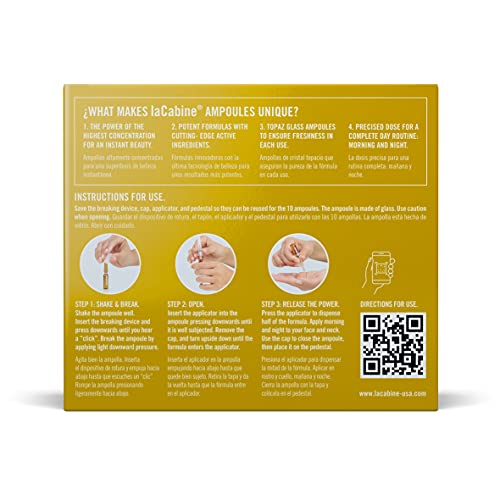 laCabine 5x Pure Hyaluronic Ampoule Serum for an anti-aging plumping effect with 5 Types of Hyaluronic Acid and Ceramides
