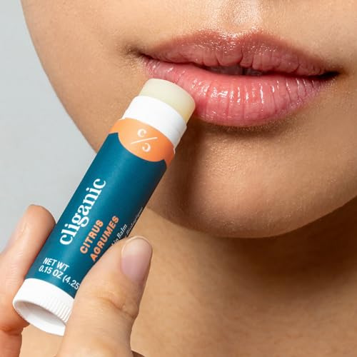 Cliganic Organic Lip Balm Set 6 Pack - Natural Hydrating