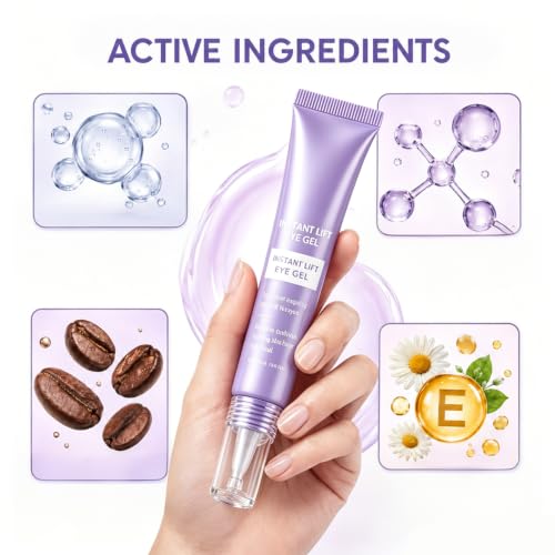 Instant Lift Eye Gel for Puffiness & Wrinkles - 2 Pack