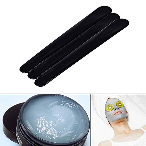 AKOAK 10 Pcs 10.8cm Mask Stick Makeup Spatula DIY Plastic Mask Stirring Spatula Makeup Tool (Black)