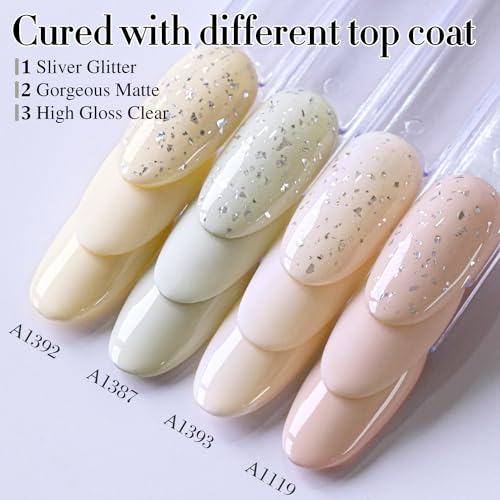 Double Rhythm 15ML Sheer Cream Beige Gel Nail Polish - Same Color, Soak Off, Salon & DIY