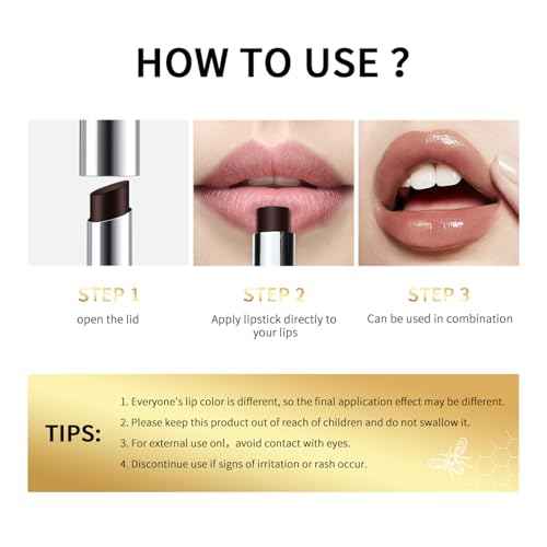 2PCS Honey Lipstick Tinted Lip Balm - Sheer Hydrating Lipstick for All Skin Tones - Moisturizing Lip Color, Nourishing Lip Balm with a Hint of Natural Black Cherry Tint (Black & Pink)