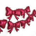 Red Bow Balloons 18x14 - 6 Pack Metallic Foil Party Decor