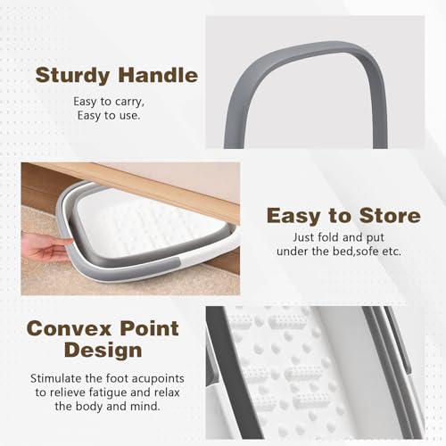 Collapsible Foot Bath Basin with Massage Nodes - Portable Spa Tub