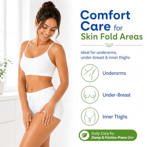 Hermon Intertrigo Cream for Skin Folds with Zinc Oxide - Chafing & Moisture Support, 4.2 oz