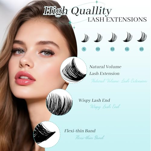 GEMERRY Lash Clusters D Curl Wispy - DIY Eyelash Extensions Kit