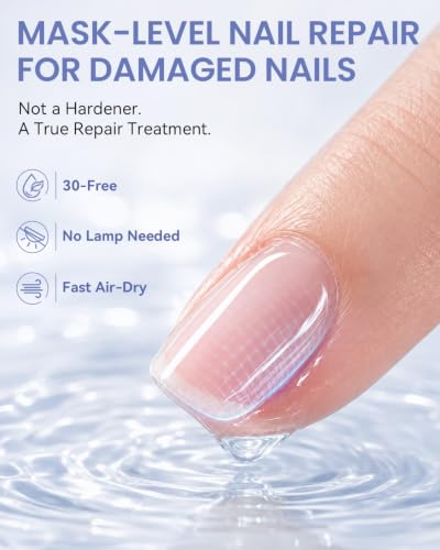 Makartt Keratin Nail Strengthener & Ridge Filler Base Coat, Clear 13ml