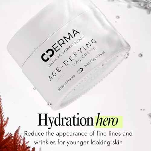 CDERMA Anti-Aging Face Cream Fights Wrinkles, Firming & Hydrating Moisturizer with Dual Hylauronic Acid For Dry Skin, Sensitive Skin, Aging Skin Made in France, 1.76 fl oz
