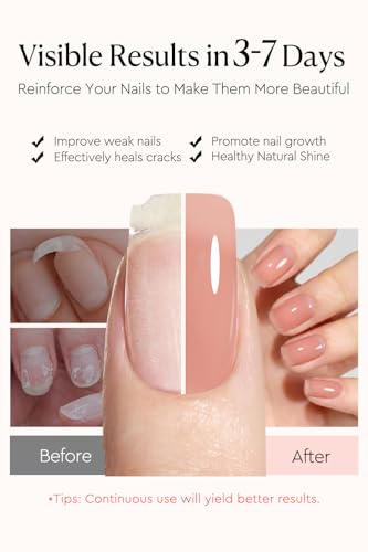 Nail Strengthener Polish 18ml | Peach Pink Jelly