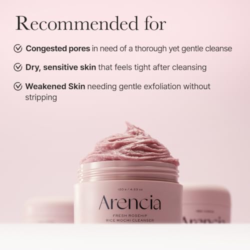 Arencia Rosehip Rice Mochi Brightening Face Cleanser & Scrub