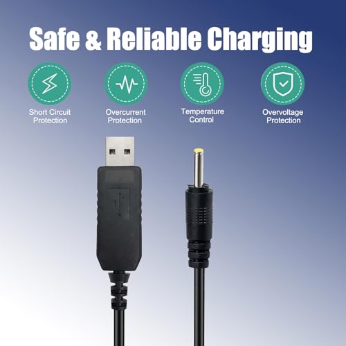 2.3V USB Charger Replacement for Braun 5513 5516 MGK3010 MGK3020 MGK3021 MGK3025 MGK3210 MGK3220 MGK3221 MGK3321 MGK3225 MGK3921, 3.3FT Electric Shaver Beard Trimmer