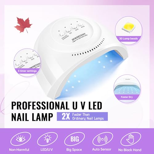 JEWHITENY 14-Color Poly Gel Nail Extension Kit with 48W UV Lamp