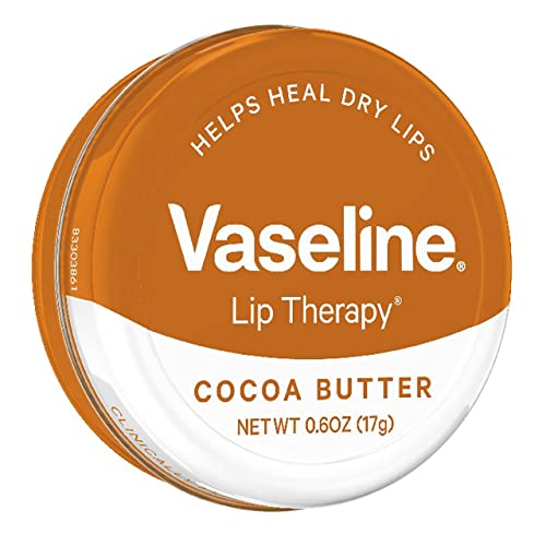 Vaseline Lip Therapy Lip Balm Tin, Cocoa Butter, 0.6 oz