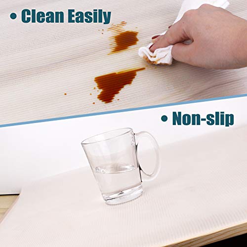 Shelf Liner, Non-Slip Cabinet Liner, Washable Oil-Proof for Kitchen Cabinet, Shelves, Refrigerator, Storage, Desks, 12 Inches x 10 FT, Non Adhesive Drawers Liner (12 Inches x 10 FT)… Clear