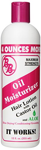 BB Oil Moisturizer, Hair Lotion With Castor Oil and Aloe, Maximum Strength, 12-Fluid Ounce