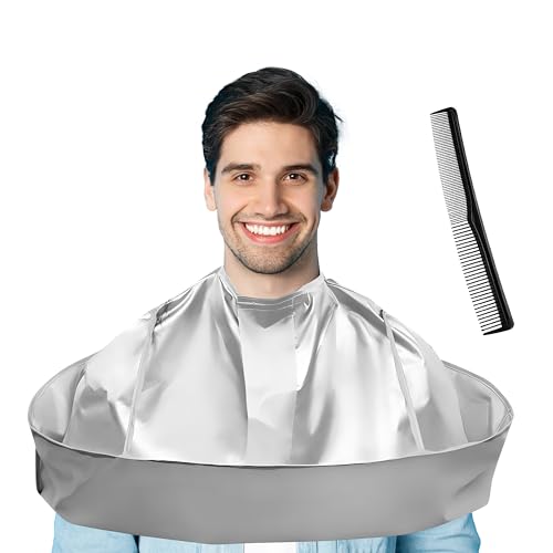 Professional Hair Cutting Cape with Comb - Waterproof Nylon Barber Apron